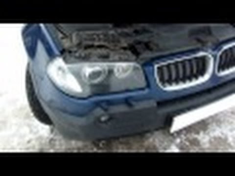 Установка защитной сетки радиатора на BMW X3 E83 2004 года