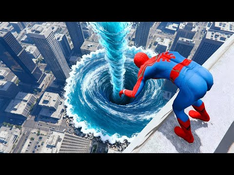 SPIDERMAN CRAZY JUMPS/FALLS #5 (GTA 5 Spider-Man Best Fails)