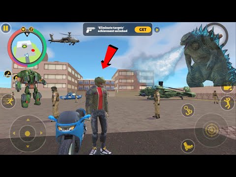 Rope Hero 3 - (Dinosaur Mask Man on Army Base) Rope Hero Fight Army Man - Android Gameplay HD