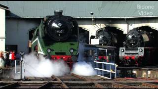 preview picture of video 'Dampflok: Eisenbahnfest Bw Nossen 1-2 - Steam Train - Züge'