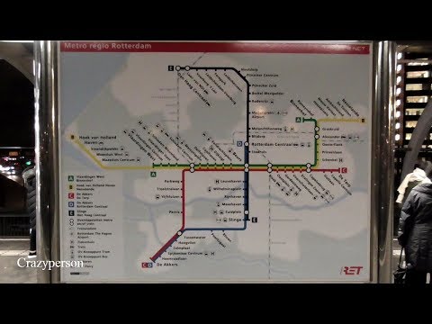 Metrokaart Rotterdam 2019 met Hoekse Lijn op Vijfsluizen