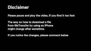 How to Download a File from WeTransfer by using an iPhone