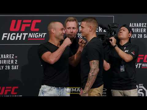 Eddie Alvarez vs. Dustin Poirier UFC on FOX 30 Media Day Staredown - MMA Fighting