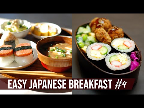 EASY JAPANESE BREAKFAST #4 And Sushi Rolls Bento for Lunch