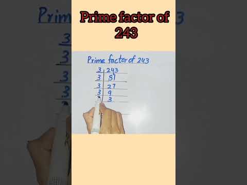 243 ky prime factor||prime factor of 243 #viral #youtube #youtubeshorts