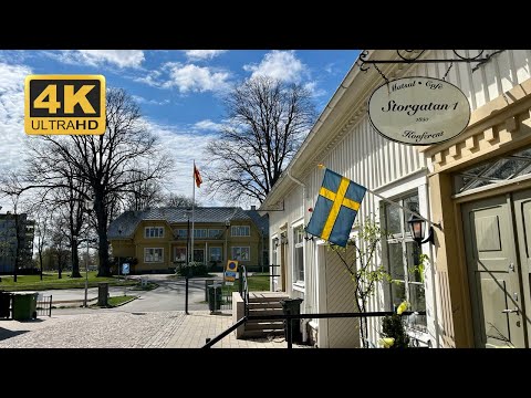 Kungsbacka, Sweden  - 4K City Walk | Spring Morning