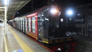 【嵯峨野トロッコ新型車両】SK1000+DEC743-1001+DEC743-7　幡生出場回送　元町駅通過
