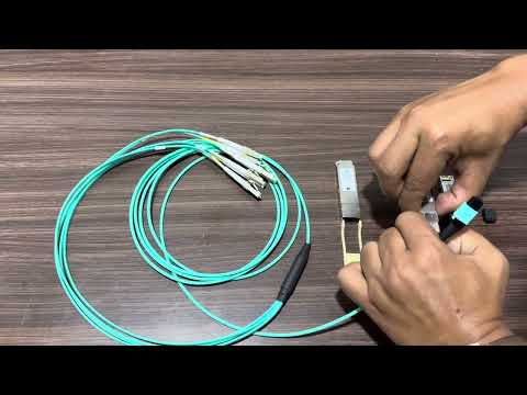 MPO-12F (Female, APC) to 6x LC Duplex UPC BreakOut OM3