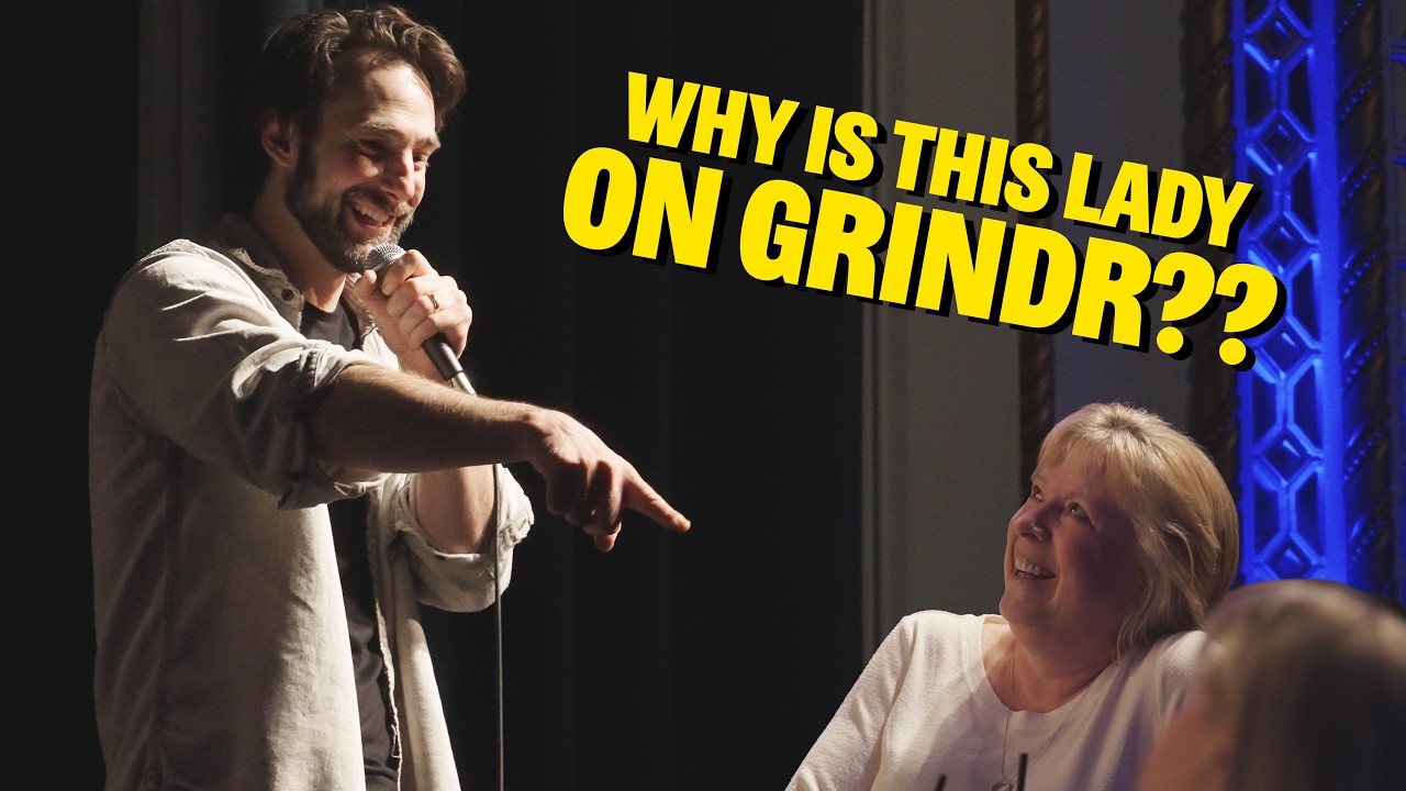 I can't believe her reason for being on Grindr!