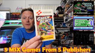 5 MSX Games From 5 Publishers (Juno First, Car Race, Squish'em, Green Beret, Fire Hawk)