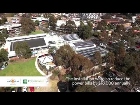 Solar panels at Kew Recreation Centre