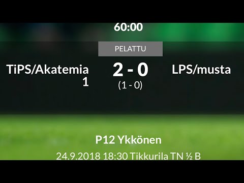 P12 Ykkönen: TiPS/Akatemia 1 - LPS/musta 24.9.2018 (toinen puoliaika)