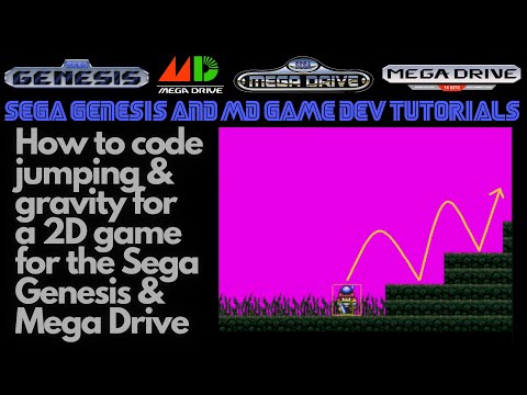 How to Code Jumping & Gravity: Sega Genesis & Mega Drive - Beginners Game Dev Tutorials