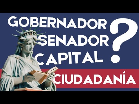 Examen de Ciudadanía de Estados Unidos 2024  ✅  Senadores, Gobernadores y Capitales