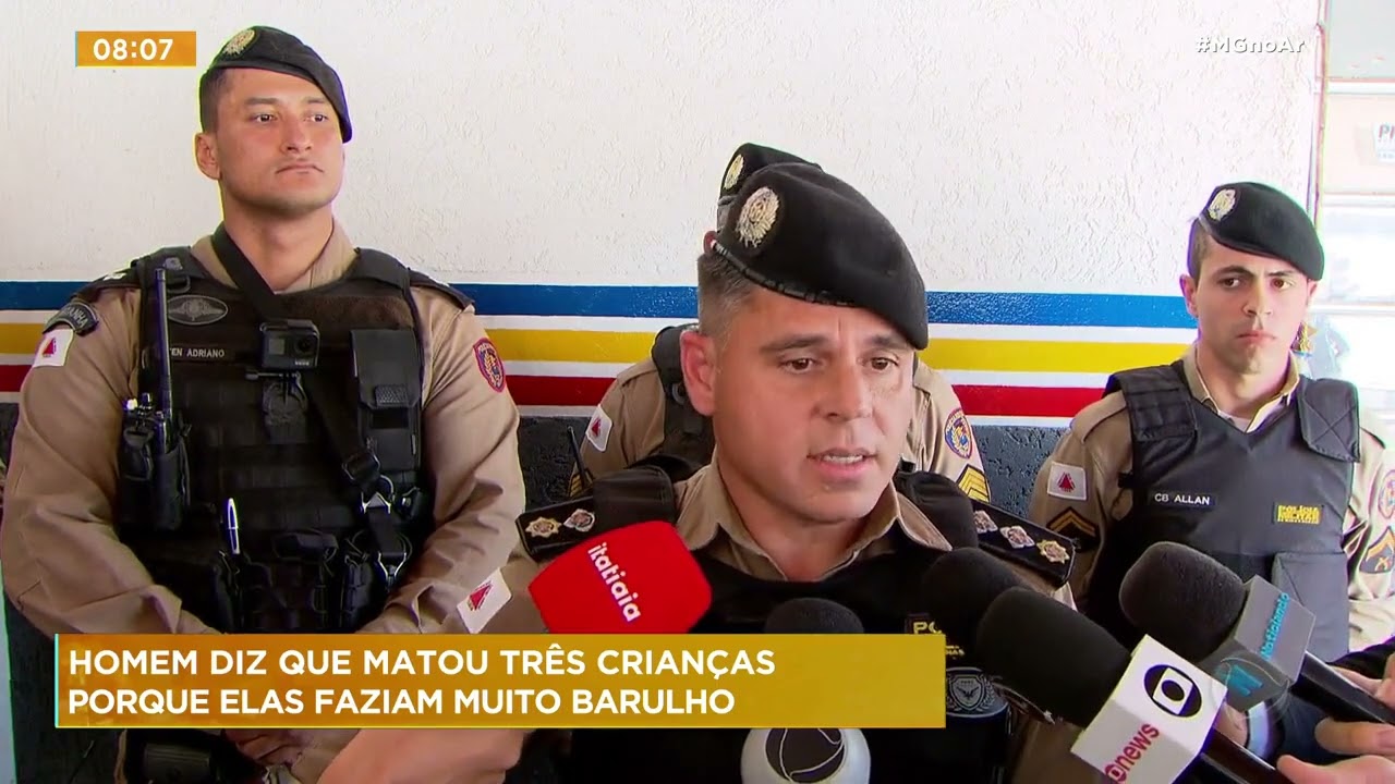 Homem mata três crianças e padrasto delas em Santa Luzia, na Grande BH