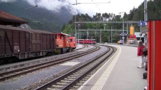 preview picture of video 'RhB Ge4/4II hauling Regional zug @ Reichenau-Tamins'