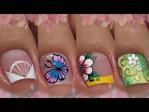 UÑAS DECORADAS CON MARIPOSAS Y FLORES 🌺 🦋🌼| uñas FÁCILES DE REALIZAR