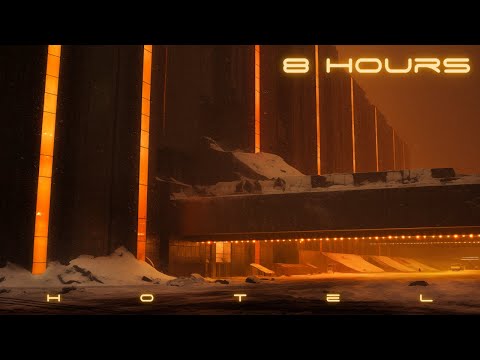 HOTEL [8 HOURS] - Blade Runner Ambience - Calm Snowy Cyberpunk Atmosphere & Music for Focus & Sleep