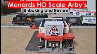 Menards HO Scale Arby's Restaurant Unboxing and Review