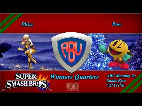 ABU 11: GT Phizz (Sheik) vs. Pow (Pacman) - SSB4 Singles