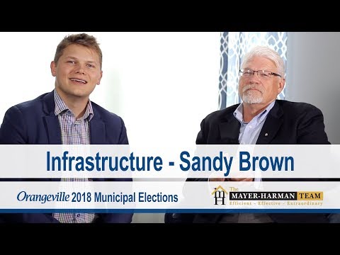 Sandy Brown - Infrastructure - Running for Mayor - 2018 Orangeville Elections