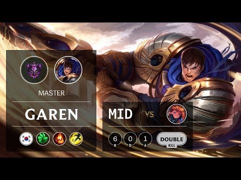 Garen Mid vs Zoe - 토네이돗 - KR Master Patch 9.9