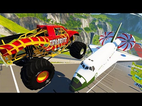 Car Jump Arena Car Jumps Over Shuttle - BeamNG drive