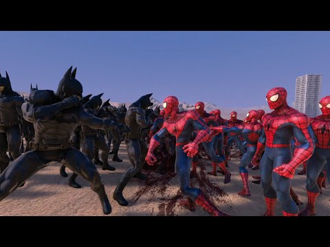 10,000 BATMAN VS 10,000 SPIDERMAN - UEBS MODS - Ultimate Epic Battle Simulator
