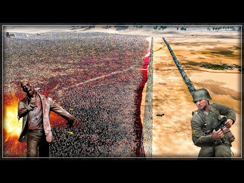 16.000 Super German Soldiers vs 1 Million Zombies - Ultimate Epic Battle Simulator 2