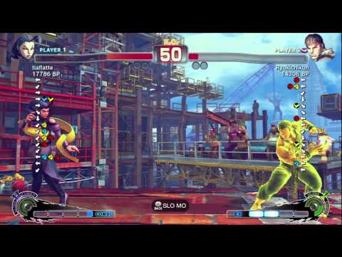 Ryukichikun [Ryu] vs tiaflatte [Rose] SSF4 Japanese Online Ranked Matches - TRUE-HD