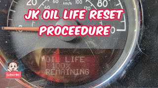 Oil life rest procedure for 2007-2018 Jeep JK and JKU Wranglers