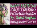 Happy Birthday 29th JULY Birth Date Prediction Rajni Singhal
