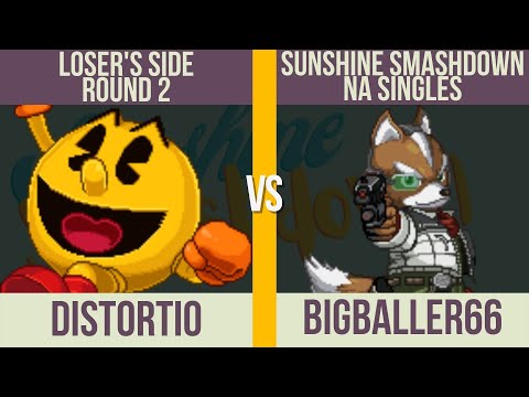 Sunshine Smashdown NA: SSF2 Loser's - Distortio (Pac-Man) vs. bigballer66 (Fox)