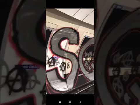 Oxford Circus Christmas day graffiti damage 2020 dds crew