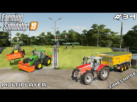 Silage harvest, we filed 4 bunkers | Osina Map | Multiplayer Farming Simulator 19 | Episode 34