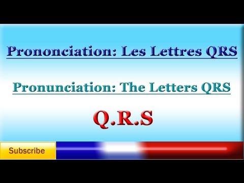 Lesson 91 - French Pronunciation lesson #11 - Letters Q,R,S + vowels - Prononciation