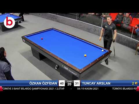 ÖZKAN ÖZFİDAN & TUNCAY ARSLAN Bilardo Maçı - 2021 TÜRKİYE ŞAMPİYONASI 2.ETAP-11.TUR