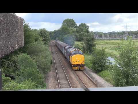 37402 and 37716 Horns and Thrashes through Old Lakenham with Empty coaching stock