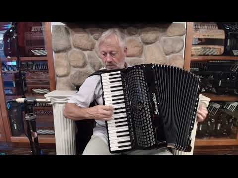 NEW Black Serenellini Professional 414 Cassotto Piano Accordion LMMH 41 120 image 2