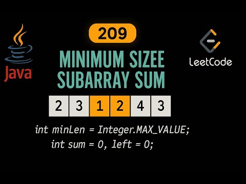 Java Leetcode 209 Minimum Size Subarray Sum Sliding Window 1