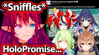 IRyS Couldn't Hold Back Her Tears While Addressing Mumei's Graduation 【Hololive】