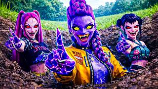 Download lagu RUMI, MIRA & ZOEY Turn Into DEMONS! 👿 KPop Demon Hunters Animation mp3