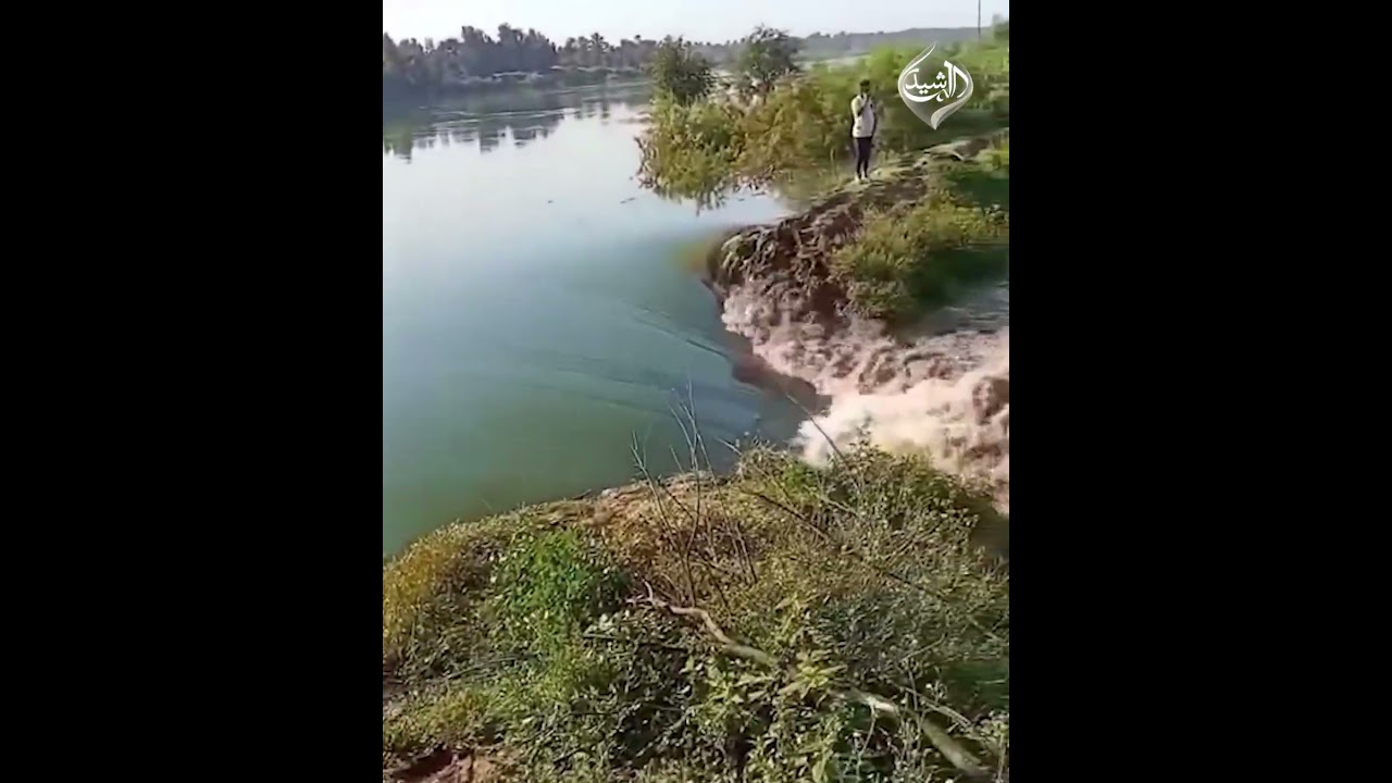 فيديو | غرق البساتين نتيجة ارتفاع منسوب نهر ديالى
