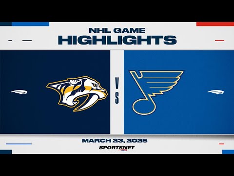NHL Highlights | Predators vs. Blues - March 23, 2025