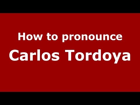 How to pronounce Carlos Tordoya (Spanish/Argentina) - PronounceNames.com