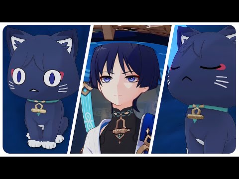 Wanderer Turns into a Cat (Cutscene) Durin Story Quest | Genshin Impact 6.2
