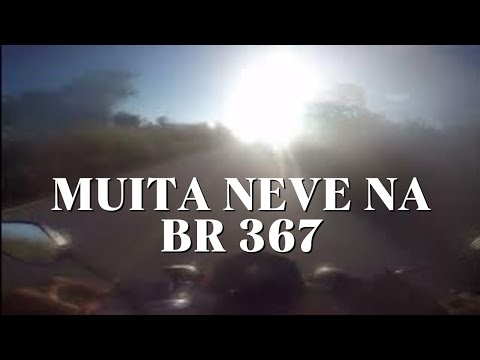 saindo de Almenara viagem de moto a santa Maria do salto pegando a Br 367 com muita Neve 