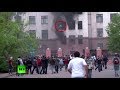 Shocking Odessa video: Trapped people jump out of ...