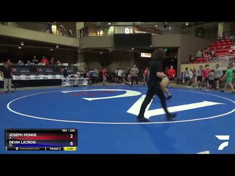 220 Lbs 1st Place Match - Joseph Monge, IA Vs Devin Lacroix, OK 123b