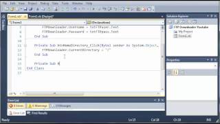 Visual Basic Tutorial - 180 - FTP Downloader Part 3 Showing The Files In The Home Directory